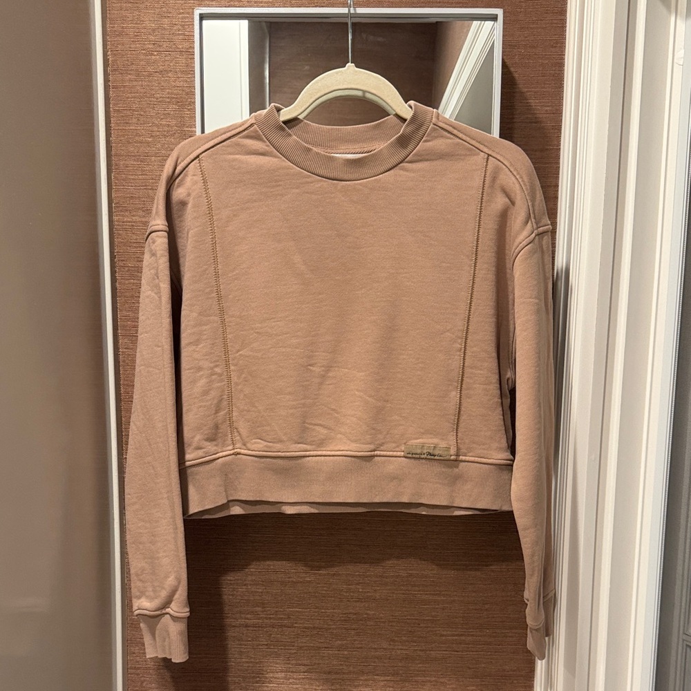 3.1 Phillip Lim Tan Cropped Sweatshirt